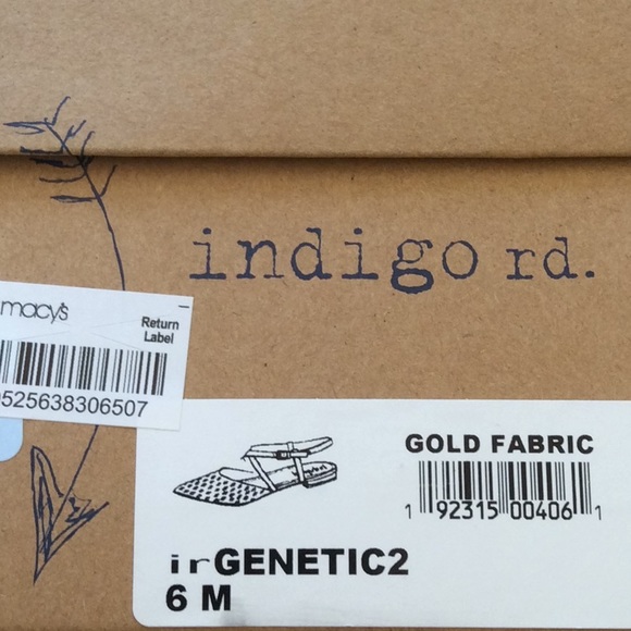 INDIGO RD. SIZE 6 GENETICS2 GOLD STRAPY SANDAL - Picture 6 of 8